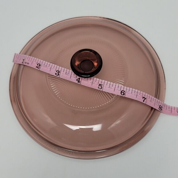 2 Vintage Pyrex Corning Ware Visions Cranberry Lid Replacement V1.5C And V2.5C - Picture 5 of 9